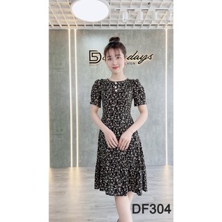 Fivedays - Đầm hoa lụa 2 lớp
