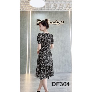 Fivedays - Đầm hoa lụa 2 lớp
