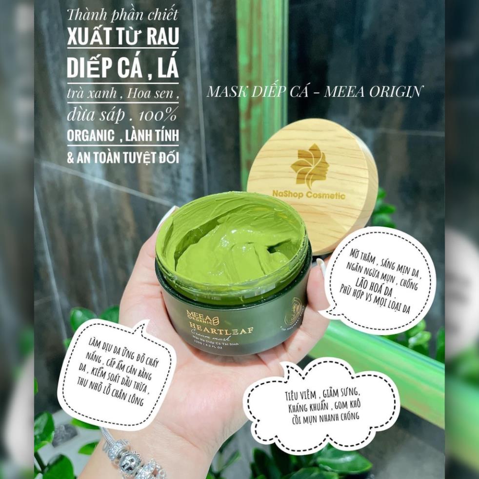 Mặt nạ diếp cá tái sinh MEEA ORGANIC - Mask diếp cá dưỡng trắng da se khít lỗ chân lông