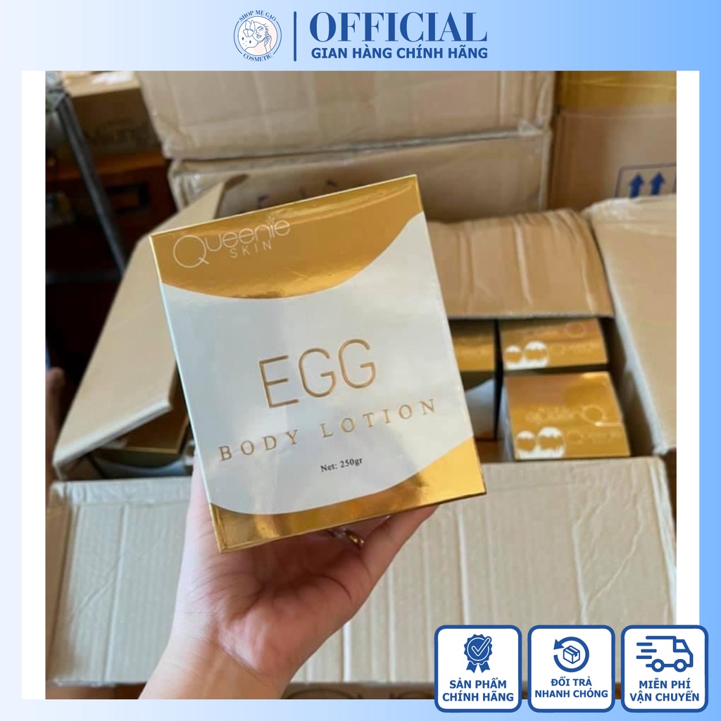 Kem Body Trứng Vàng Queenie Skin Giúp Da Trắng Sáng, Cấp Ẩm Tốt Cho Da, Ngăn Ngừa Lão Hóa, Se Khít Lỗ Chân Lông | BigBuy360 - bigbuy360.vn