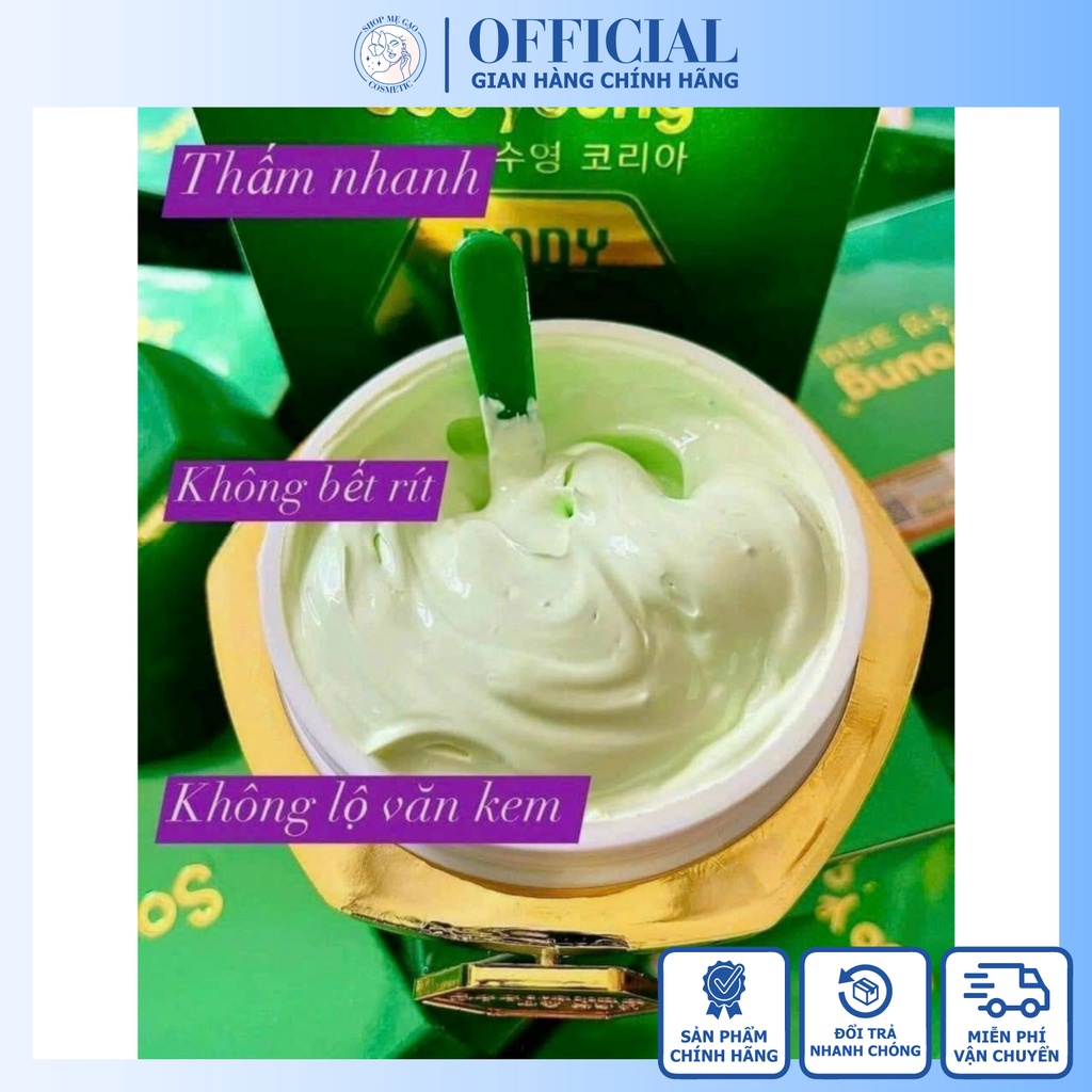 Kem Body Lục Tảo Soo Young Dưỡng Trắng Sáng Da, Mùi Hương Nước Da Dễ Chịu, Giúp Săn Chắc Da, Thấm Hút, Không Bết Rít | BigBuy360 - bigbuy360.vn