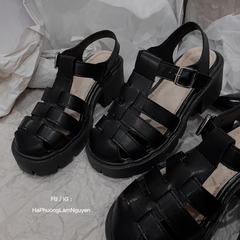 [Ảnh thật shop chụp] Giày sandal độn đế
