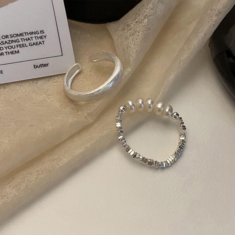 Nhẫn Bạc 925 Đính Hạt Thời Trang Đơn Giản Cá Tính Cho Nữ