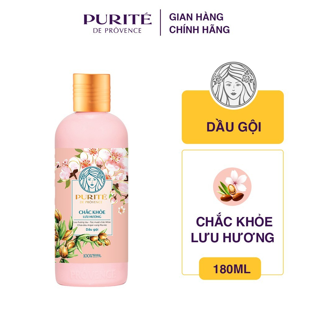 Dầu gội Purité Chắc Khỏe Lưu Hương Hoa Anh Đào & Argan 180ml