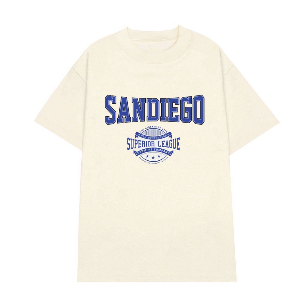 ÁO THUN UNISEX SANDIEGO TRƯỚC NGỰC BASIC ĐẸP