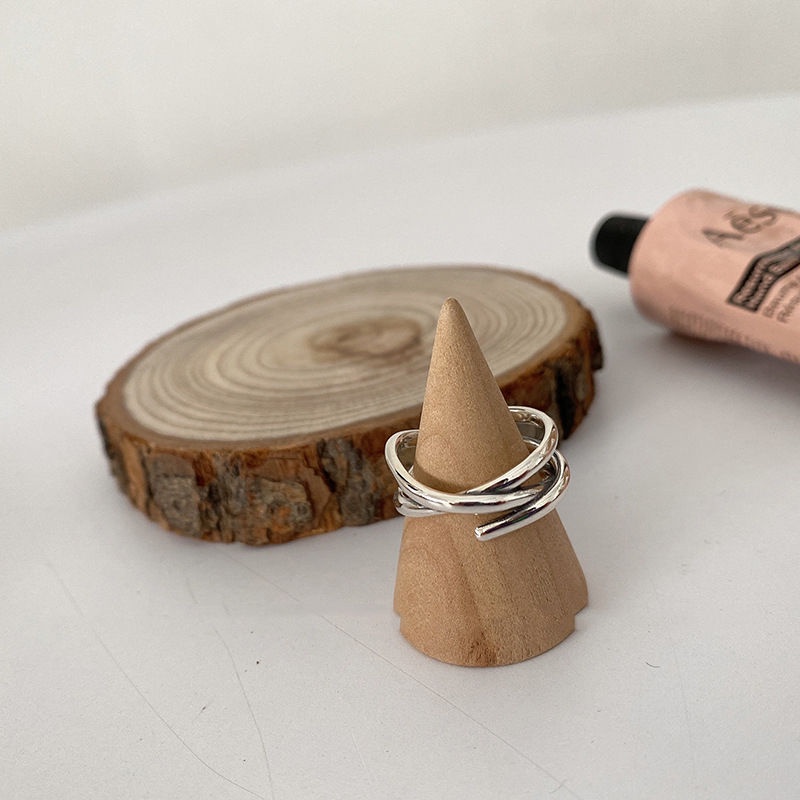 Nhẫn Hở Mạ Bạc 925 Hình Mặt Cười Đơn Giản Cá Tính Thời Trang Hàn Quốc Cho Nữ