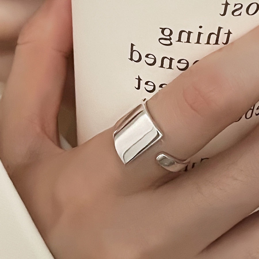 Nhẫn Hở Mạ Bạc 925 Thiết Kế Đơn Giản Sang Trọng Cho Nữ