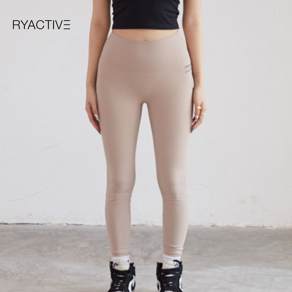 Quần tập yoga/thể thao lưng cao RYACTIVE - RYA Legging màu hồng nhạt