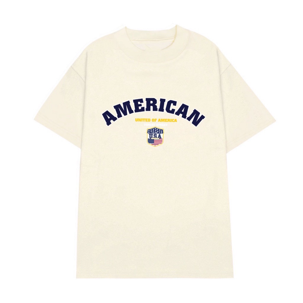 ÁO THUN AMERICAN ĐƠN GIẢN CHẤT MÁT FORM UNISEX NAM NỮ