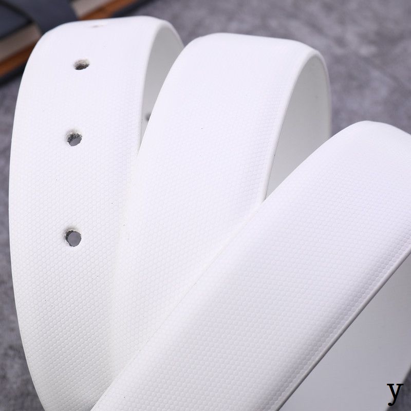 Thắt Lưng Da Bò Màu Trắng Khóa Cài Kiểu Hàn Quốc Thời Trang Cho Nam