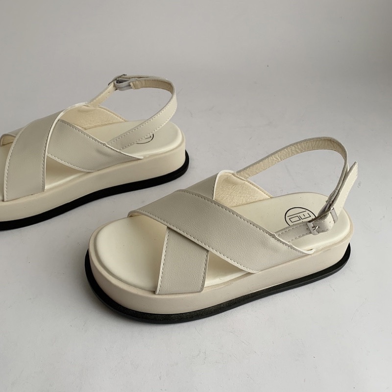 Sandal Quai Chéo Đế Cao 4cm Phong Cách Hàn Quốc M71