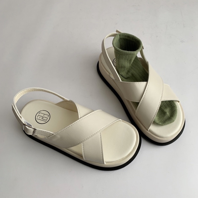 Sandal Quai Chéo Đế Cao 4cm Phong Cách Hàn Quốc M71