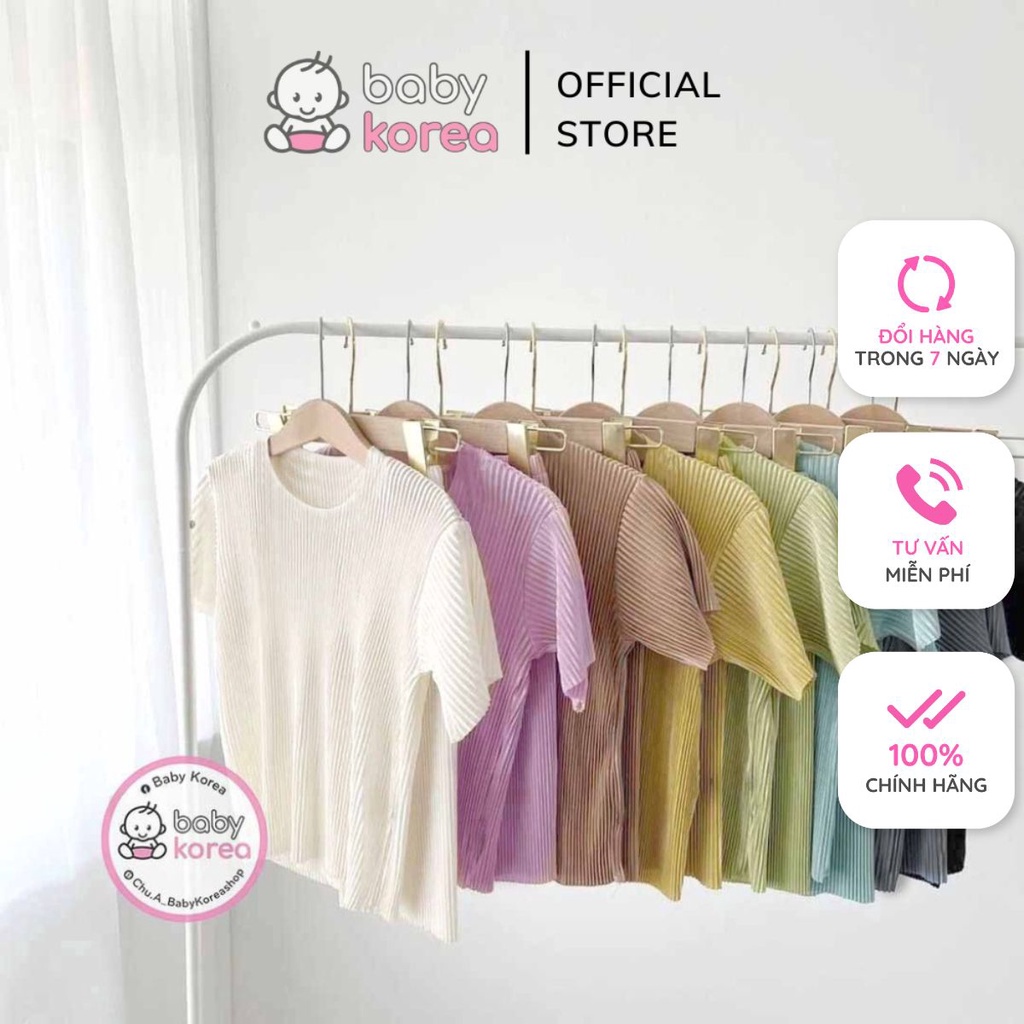 Bộ dập ly gân mát bé trai gái mát lịm ống rộng Hàn Quốc cho bé 2 3 4 5 6 7 tuổi thời trang trẻ em made in korea