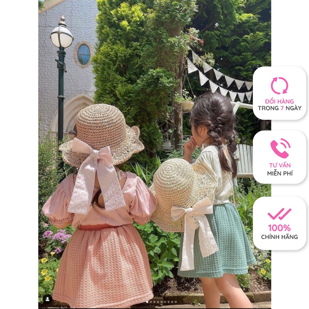 Áo cộc tay tay bồng cutout gân xước trái tim cho bé gái 1 2 3 4 5 6 7 tuổi made in Korea thời trang trẻ em BABYKOREA