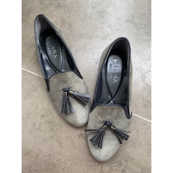 Giày lười bệt da thật si hiệu Diana Well Fit Made in Japan - secondhand - size 36