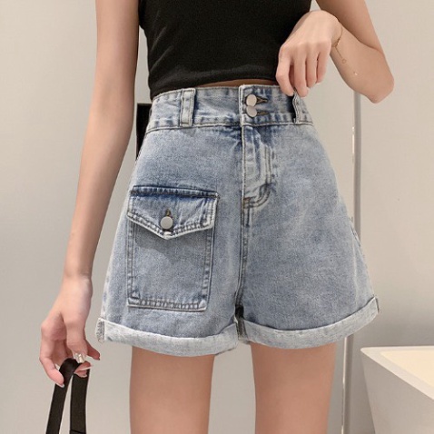 Quần short jean nữ lưng cao King168, quần short nữ thời thượng YT01 A0532 | BigBuy360 - bigbuy360.vn