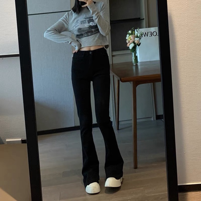 Quần ống rộng cạp cao hàng hóa mới KING168, quần jean nữ ống rộng lưng cao J2 A0532 | BigBuy360 - bigbuy360.vn