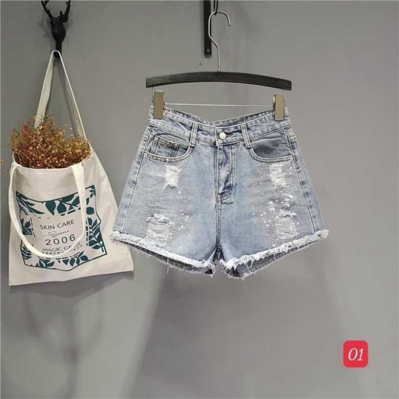 Quần short jean nữ lưng cao King168, quần short nữ thời thượng QS15 A0532 | BigBuy360 - bigbuy360.vn