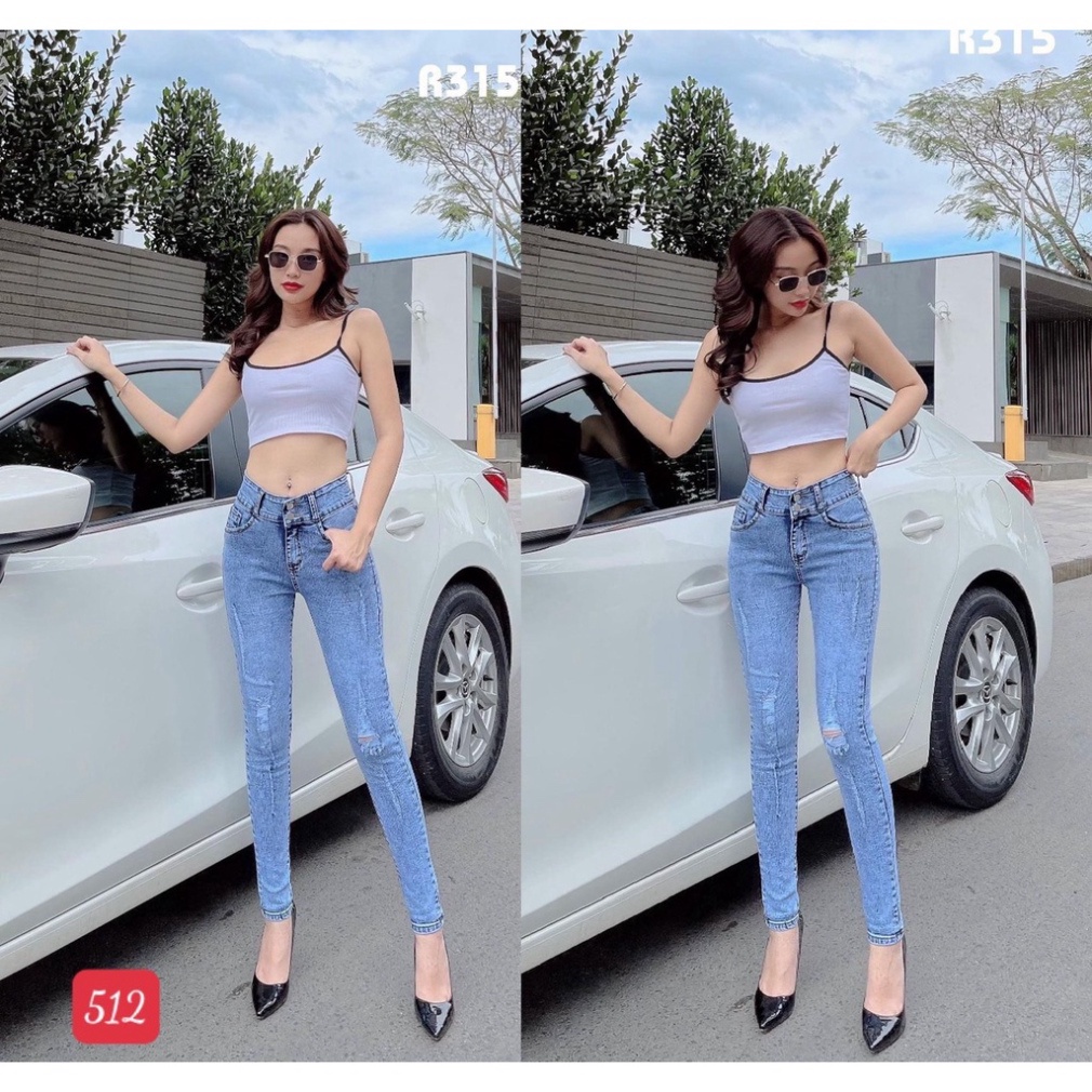 Quần jean nữ lưng cao co và giãn cao cấp, quần jeans nữ cạp cao King168 MS05 A0532 | BigBuy360 - bigbuy360.vn