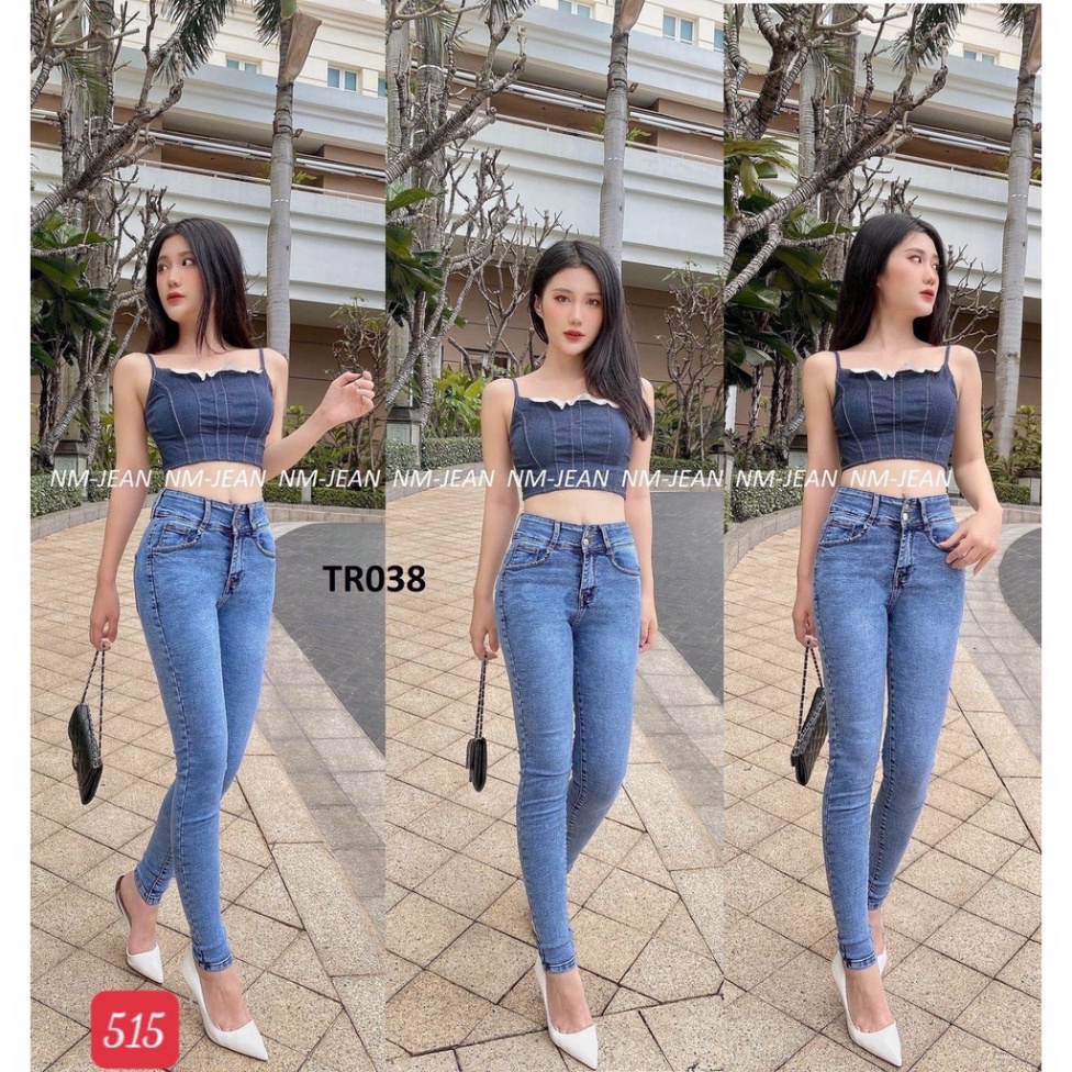 Quần jean nữ lưng cao co và giãn cao cấp, quần jeans nữ cạp cao King168 MS05 A0532 | BigBuy360 - bigbuy360.vn