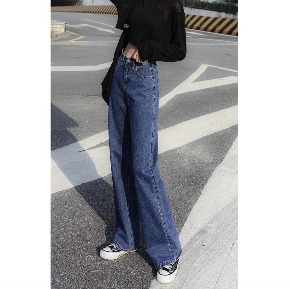 Quần jean nữ baggy King168, quần baggy jean nữ ống loe THU69 A0532 | BigBuy360 - bigbuy360.vn