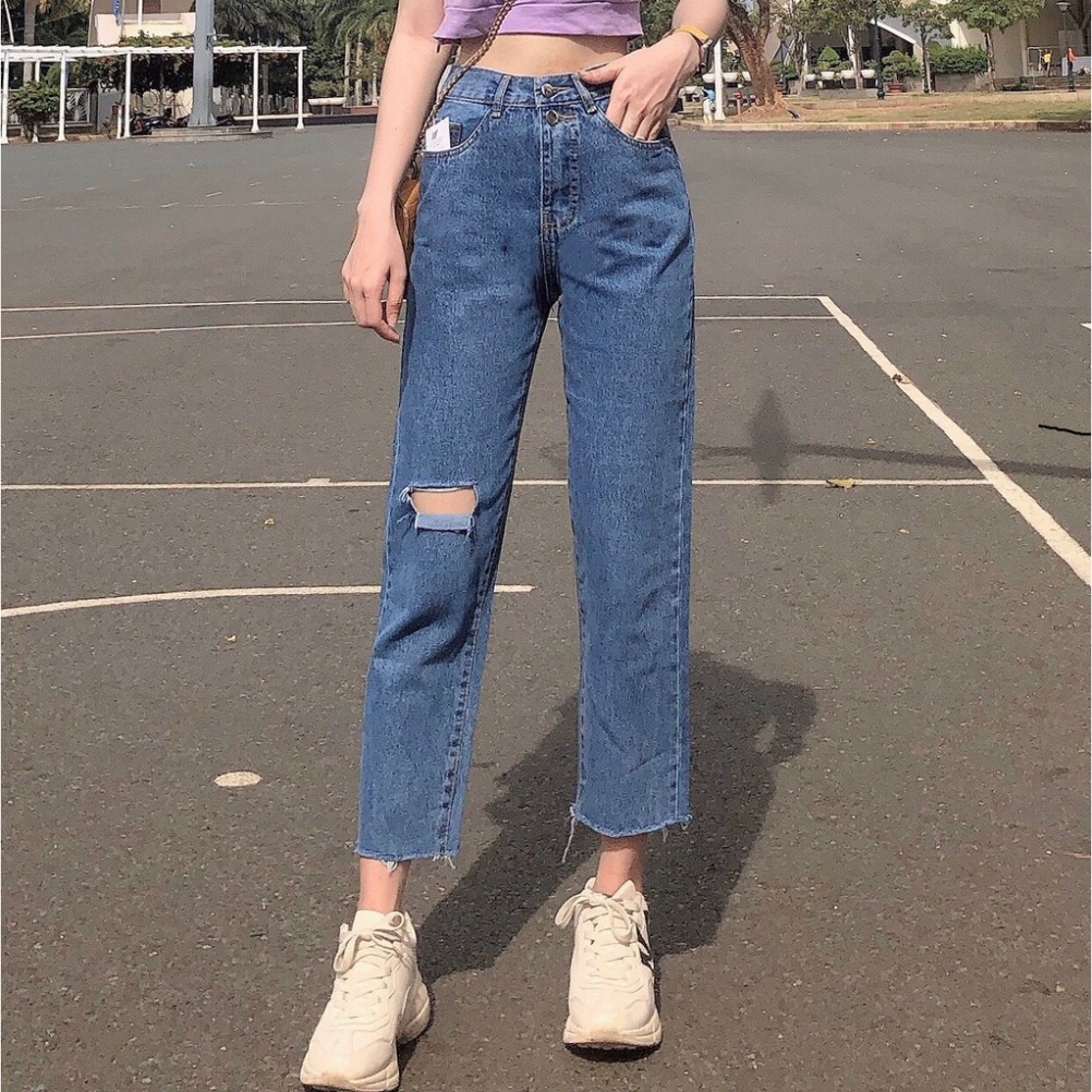 Quần jean nữ baggy King168, quần nữ co giãn nhẹ mẫu THU60 A0532 | BigBuy360 - bigbuy360.vn