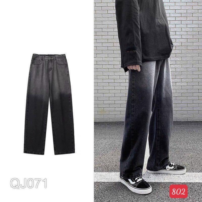 Quần baggy nam ống rộng chất jean suông rách gối, phong thái korea thời thượng King168 MS801 A0532 | BigBuy360 - bigbuy360.vn