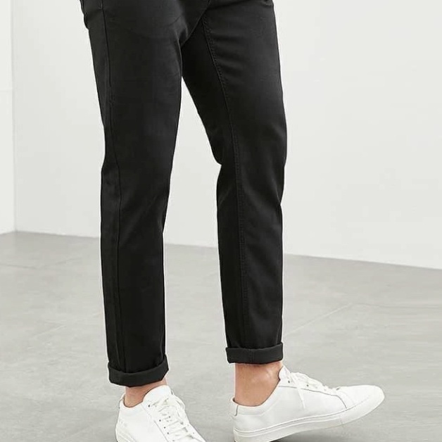 Quần jean nam đen trơn thời thượng chất bò đẹp rách đầu gối co giãn ông suông korea King168 MN06 A0532 | BigBuy360 - bigbuy360.vn