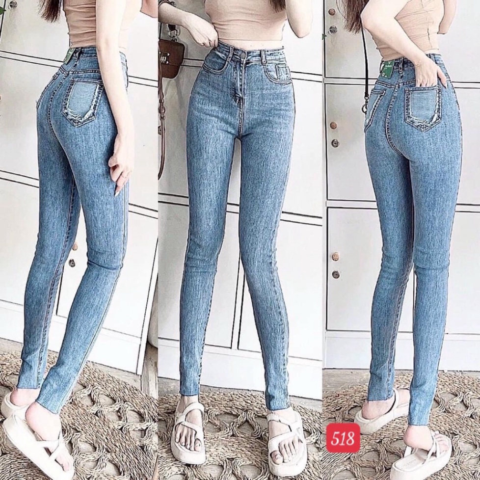 Quần jean nữ lưng cao giãn nở cao cấp, quần jeans nữ cạp cao King168 MS06 A0532 | BigBuy360 - bigbuy360.vn