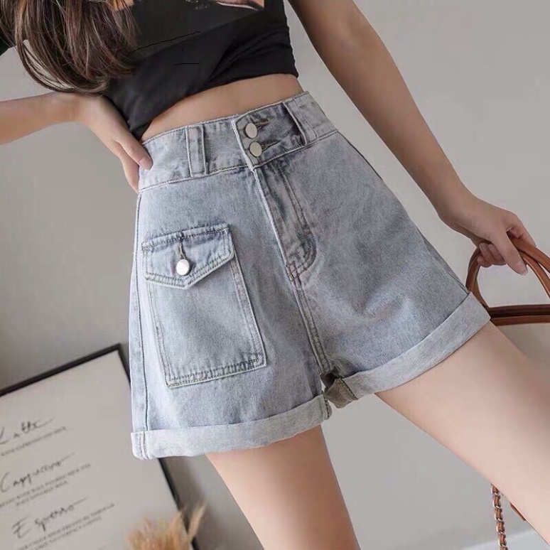 Quần short jean nữ lưng cao King168 , quần short nữ thời thượng QS09 A0532 | BigBuy360 - bigbuy360.vn