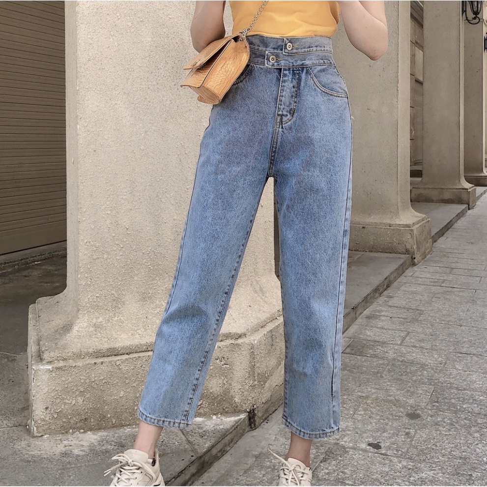 Quần jean nữ baggy King168, quần nữ kéo dãn nhẹ mẫu THU75 A0532 | BigBuy360 - bigbuy360.vn