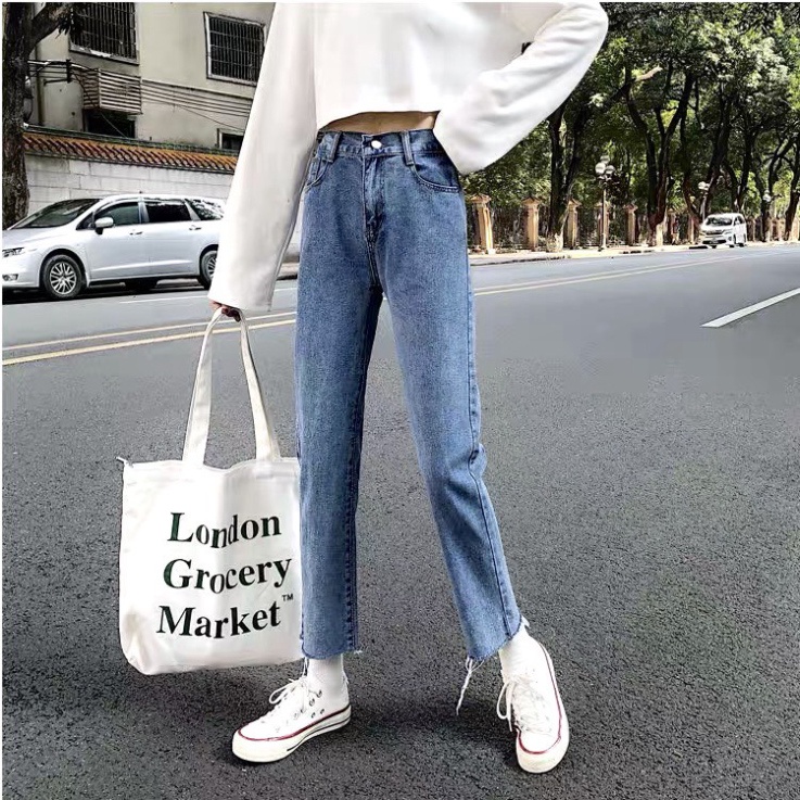 Quần jean nữ baggy King168, quần nữ kéo dãn nhẹ mẫu THU75 A0532 | BigBuy360 - bigbuy360.vn