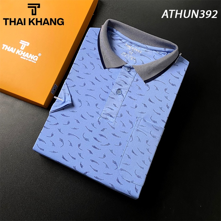 Áo polo trung niên nam Thái Khang loại áo thun nam cho bố vải cá sấu CVC co dãn ATHUN39