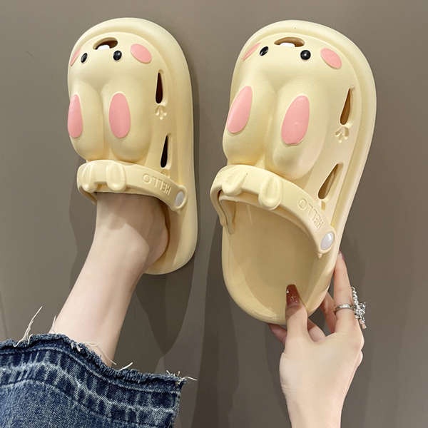 Dép Cross Dễ Thương Thỏ Mùa Hè Đáy Dày Chống Trượt Túi