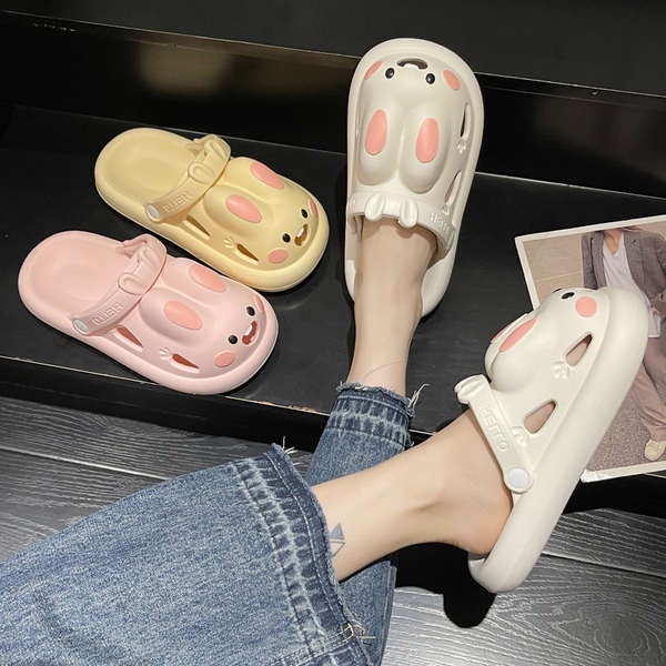 Dép Cross Dễ Thương Thỏ Mùa Hè Đáy Dày Chống Trượt Túi