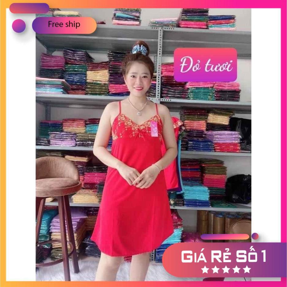 Freeship_hàng có sẵn Đầm ngủ thun lạnh nhiều màu,đầm mặc nhà mát