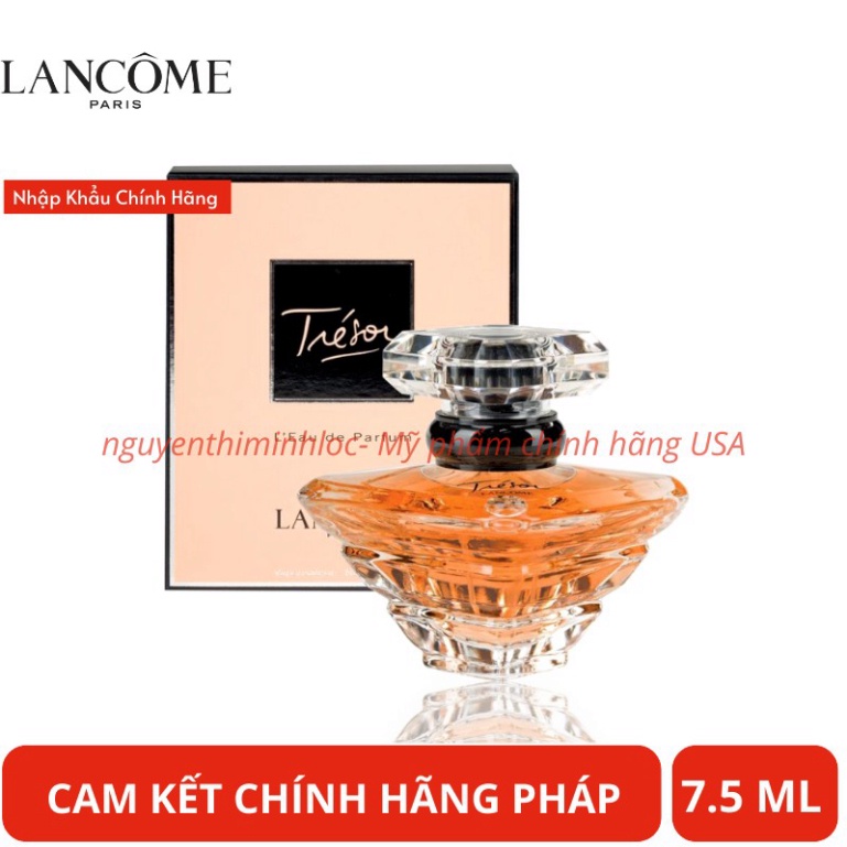 Nước hoa mini Lancome Tresor 7,5ml Chính Hãng France Pháp Lưu Hương Cực Lâu