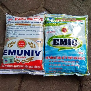 Set 2 gói chế phẩm sinh học emuniv và emic dùng để ủ rác, ủ cá, xử lý mùi hôi...