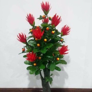 Cây giả cây đại lộc giả cao1m5 trang trí nhà cửa trang trí ngoại cảnh đẹp