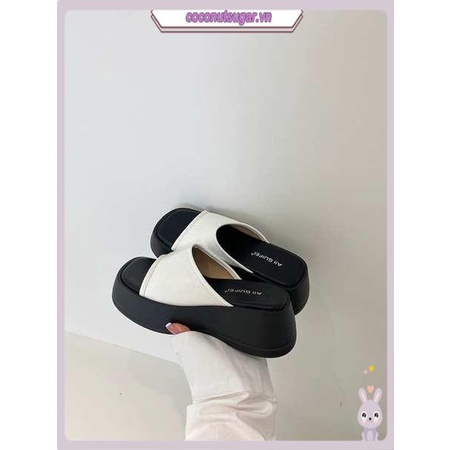 Dép lê quai ngang đế dày, giày nữ đi ngoài 2023 hot