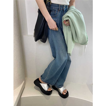 Dép lê quai ngang đế dày, giày nữ đi ngoài 2023 hot