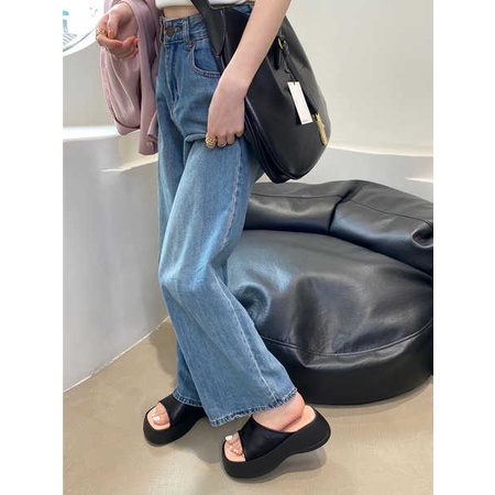 Dép lê quai ngang đế dày, giày nữ đi ngoài 2023 hot