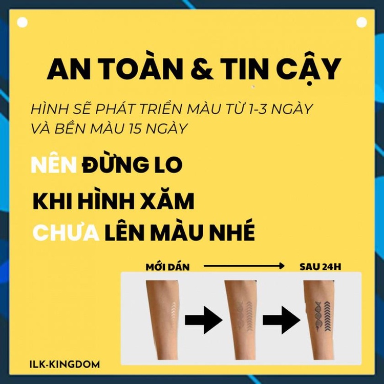 Hình xăm tạm thời Mèo cưng, Doraemon - Hình xăm dán 15 ngày chống nước