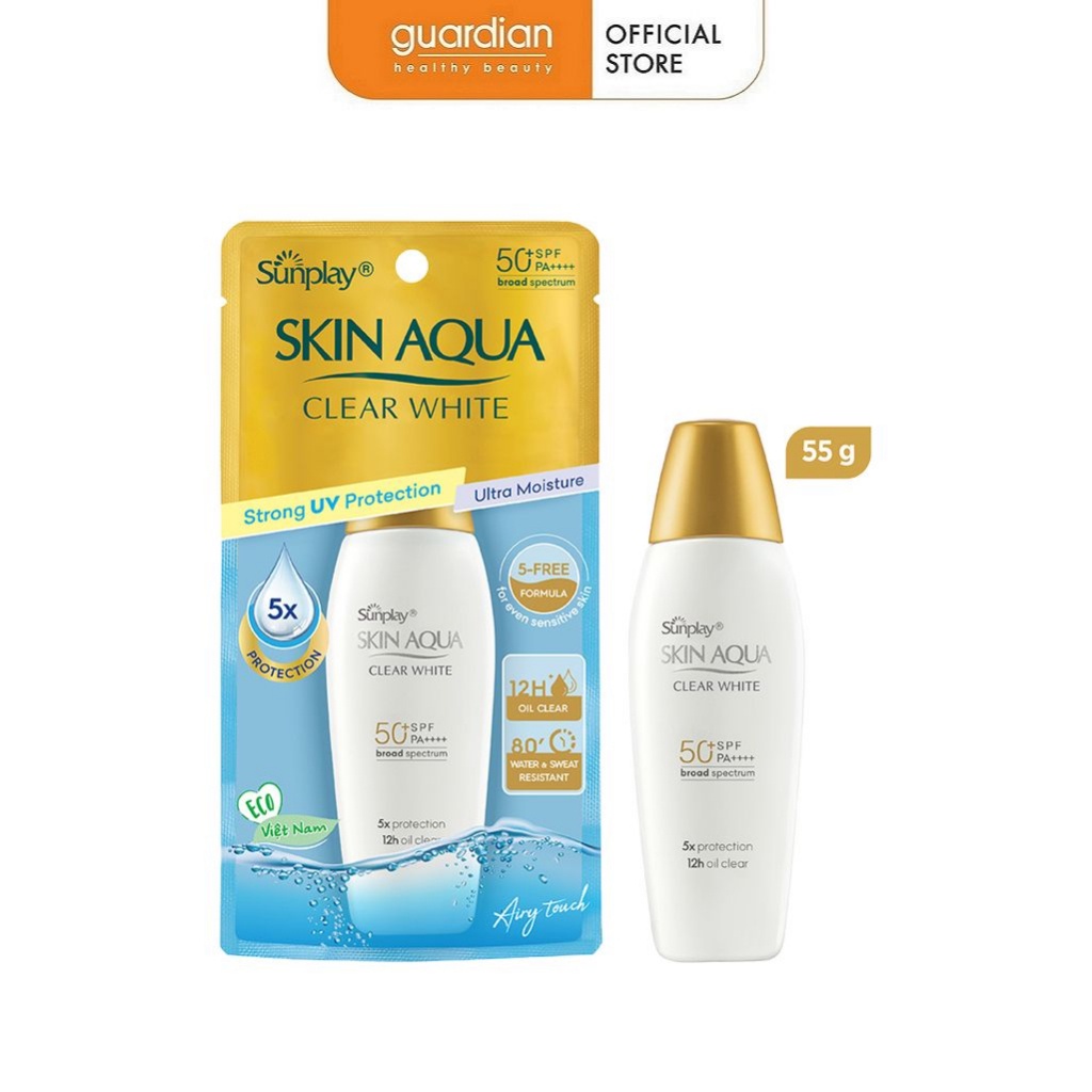 Sữa Chống Nắng Dưỡng Da Trắng Mịn Sunplay Skin Aqua Clear White SPF50+ PA++++  55Gr | BigBuy360 - bigbuy360.vn
