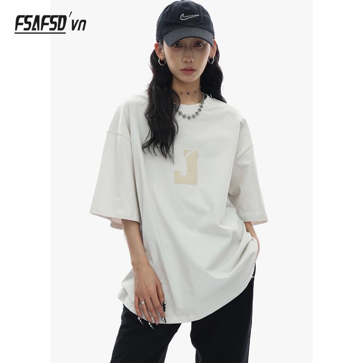 Áo Thun 100% Cotton Tay Ngắn In Chữ Thời Trang Xuân Hè 2023 Dành Cho Nam Nữ