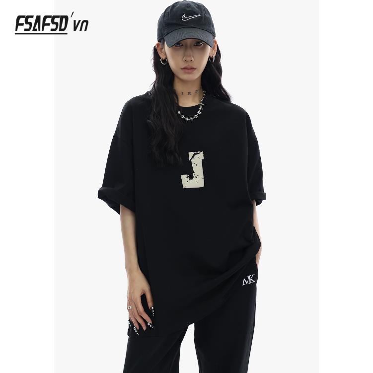 Áo Thun 100% Cotton Tay Ngắn In Chữ Thời Trang Xuân Hè 2023 Dành Cho Nam Nữ