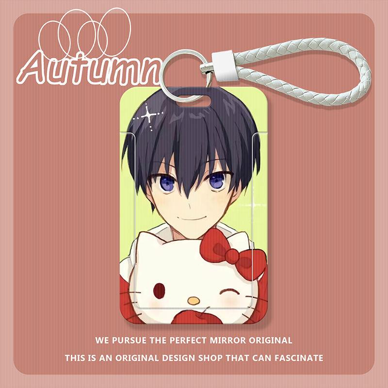 Bao Đựng Thẻ ID / Thẻ ID Họa Tiết Hoạt Hình Sanrio Blue Prison Có Dây Đeo Và Thẻ Tên