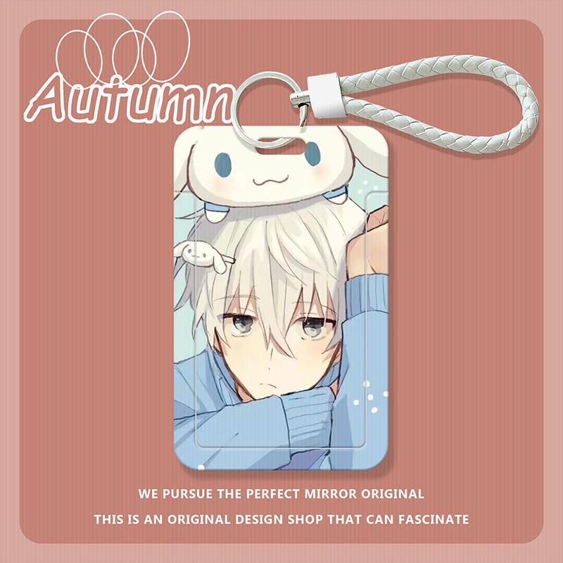 Bao Đựng Thẻ ID / Thẻ ID Họa Tiết Hoạt Hình Sanrio Blue Prison Có Dây Đeo Và Thẻ Tên