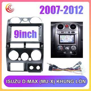 Màn hình hiển thị android ô tô cho 07-12 isuzu d-max mu-x xe 9 inch màn hình gắn khung và dây nguồn，2din