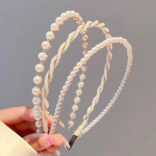 (9 Mẫu) Băng đô cài tóc hạt trai